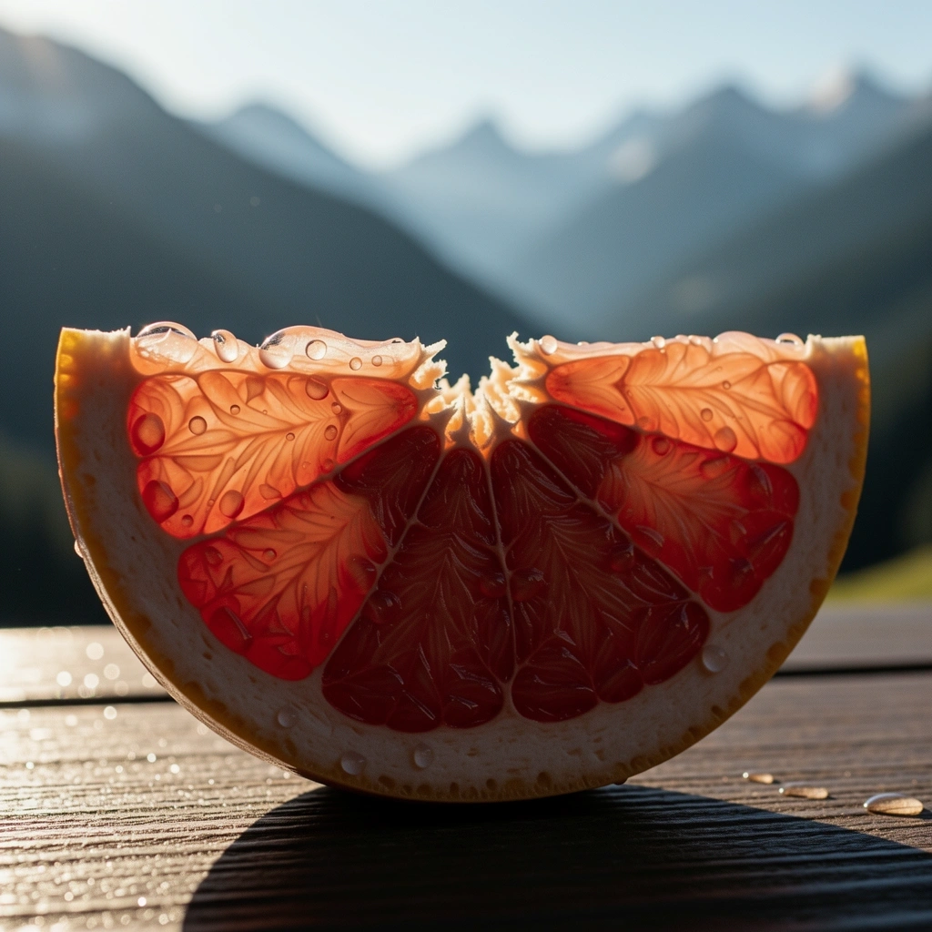 Detailaufnahme einer Zitrusfrucht